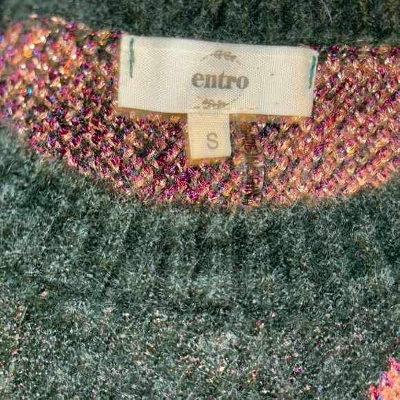 ENTRO NAOMI oversized GREEN COWGIRL SWEATER- 
Small - Picture 9 of 10
